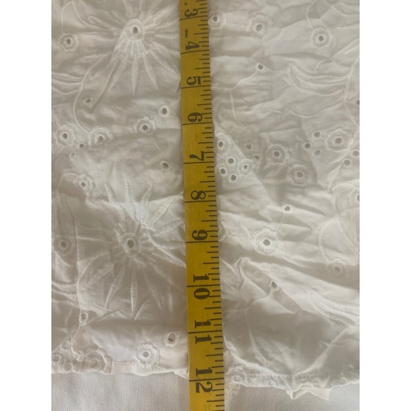 Forever 21 Cream Eyelet Swim Cover Up Top Tassel Tie Long Sleeve Y2K coquette - Picture 10 of 10